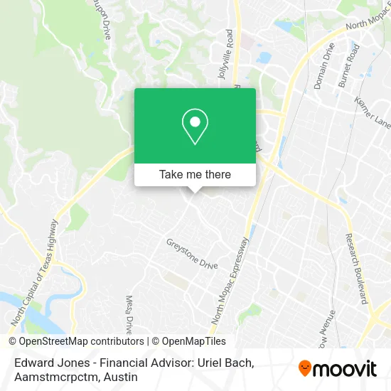 Mapa de Edward Jones - Financial Advisor: Uriel Bach, Aamstmcrpctm