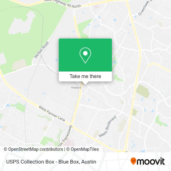 USPS Collection Box - Blue Box map
