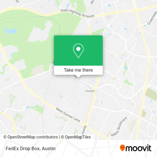 FedEx Drop Box map