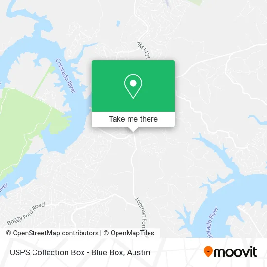 Mapa de USPS Collection Box - Blue Box