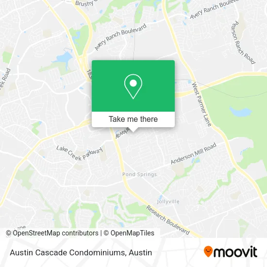 Mapa de Austin Cascade Condominiums