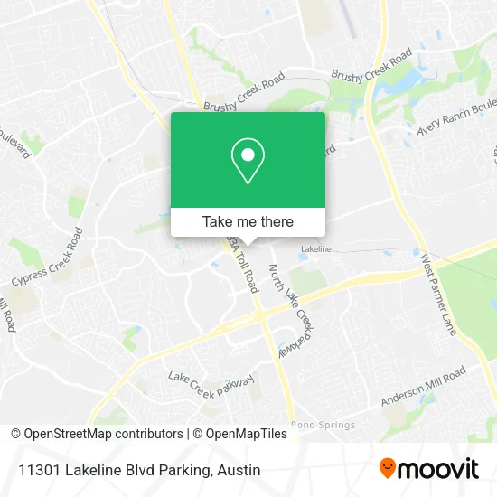 Mapa de 11301 Lakeline Blvd Parking