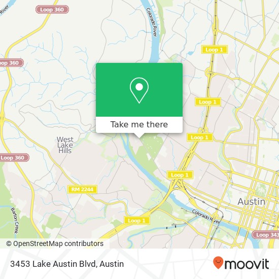 Mapa de 3453 Lake Austin Blvd