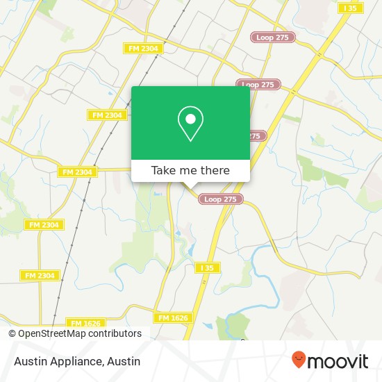 Austin Appliance map