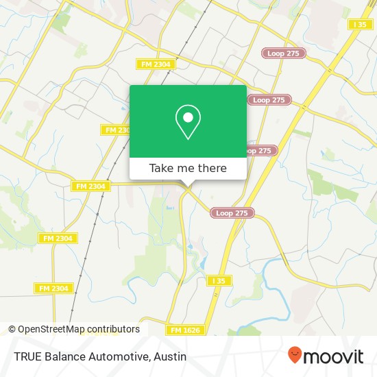 TRUE Balance Automotive map