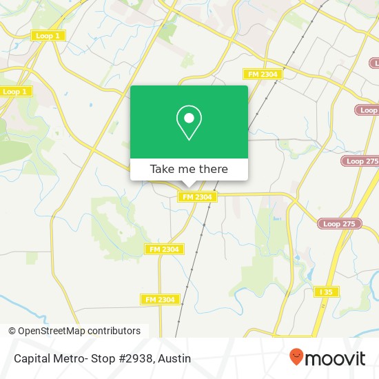 Capital Metro- Stop #2938 map