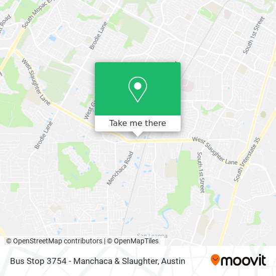 Mapa de Bus Stop 3754 - Manchaca & Slaughter