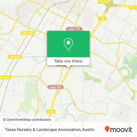 Texas Nursery & Landscape Association map