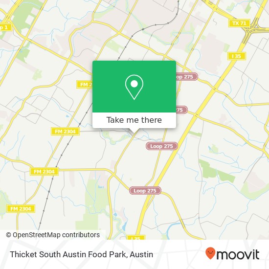 Mapa de Thicket South Austin Food Park