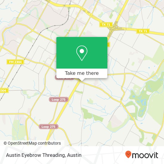 Austin Eyebrow Threading map