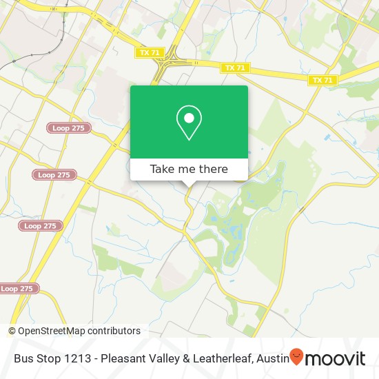 Mapa de Bus Stop 1213 - Pleasant Valley & Leatherleaf