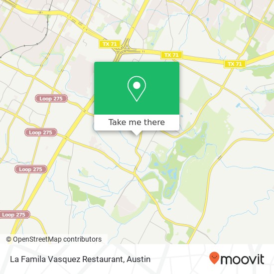 Mapa de La Famila Vasquez Restaurant