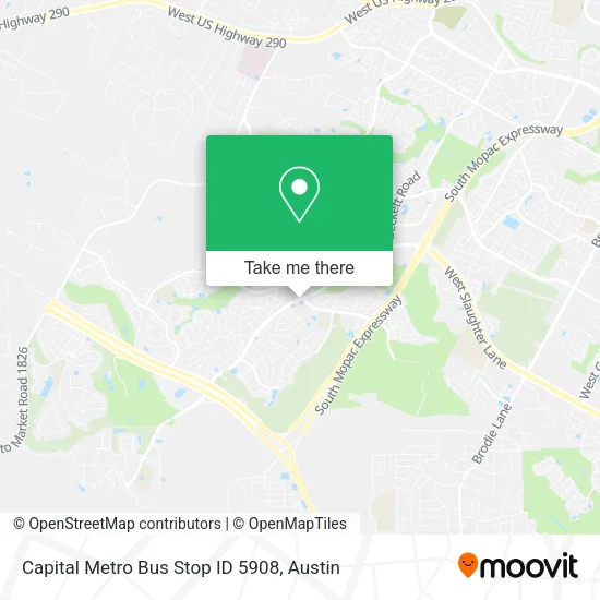 Mapa de Capital Metro Bus Stop ID 5908