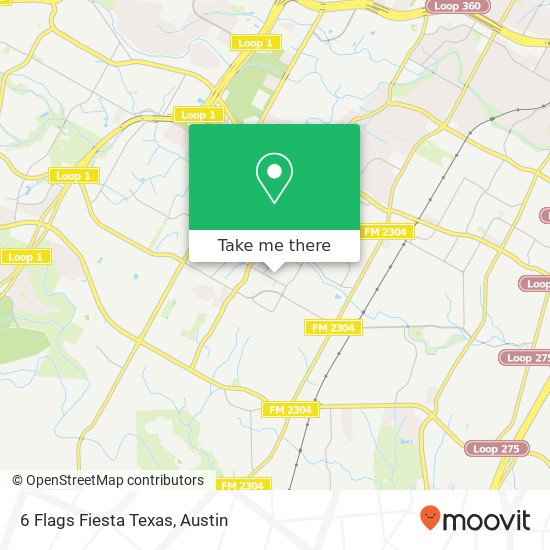 6 Flags Fiesta Texas map