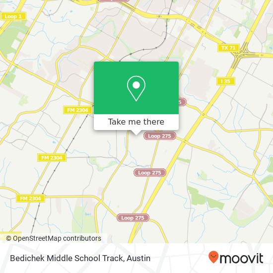 Mapa de Bedichek Middle School Track