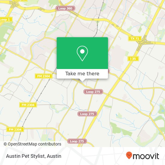 Mapa de Austin Pet Stylist