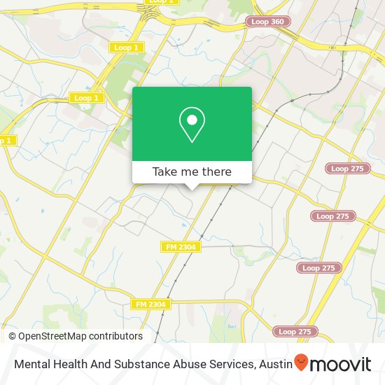Mapa de Mental Health And Substance Abuse Services