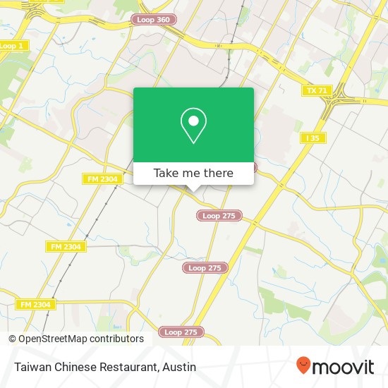 Taiwan Chinese Restaurant map