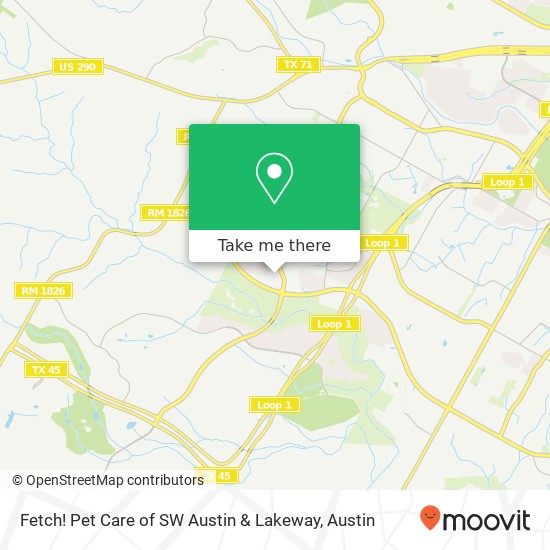 Fetch! Pet Care of SW Austin & Lakeway map