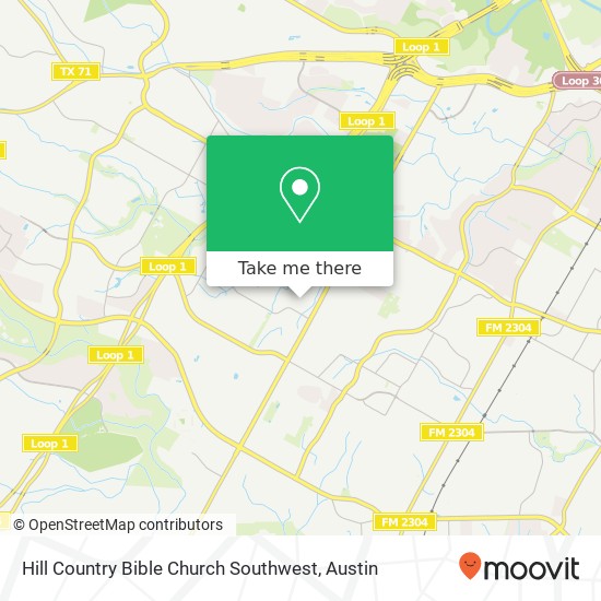 Mapa de Hill Country Bible Church Southwest