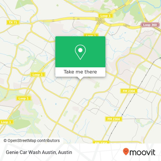 Mapa de Genie Car Wash Austin