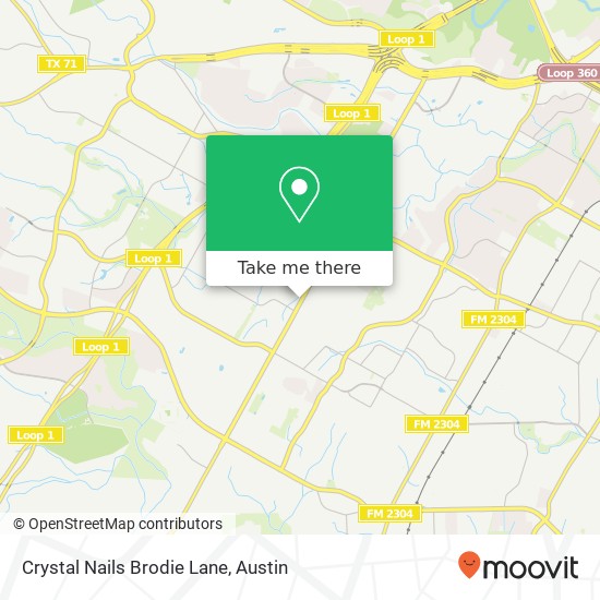 Mapa de Crystal Nails Brodie Lane