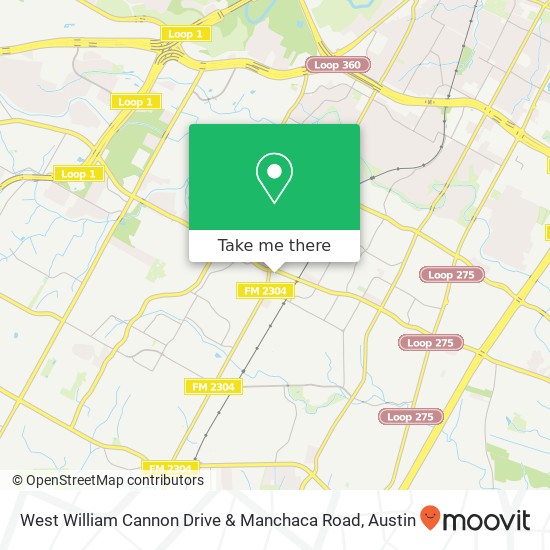 Mapa de West William Cannon Drive & Manchaca Road