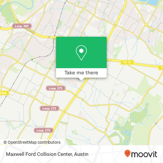 Mapa de Maxwell Ford Collision Center