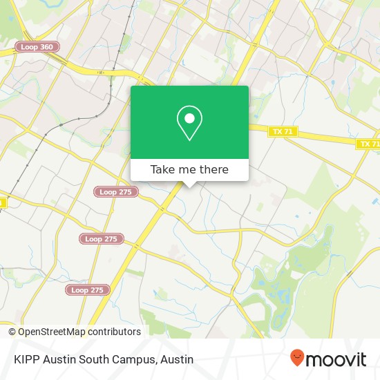 Mapa de KIPP Austin South Campus