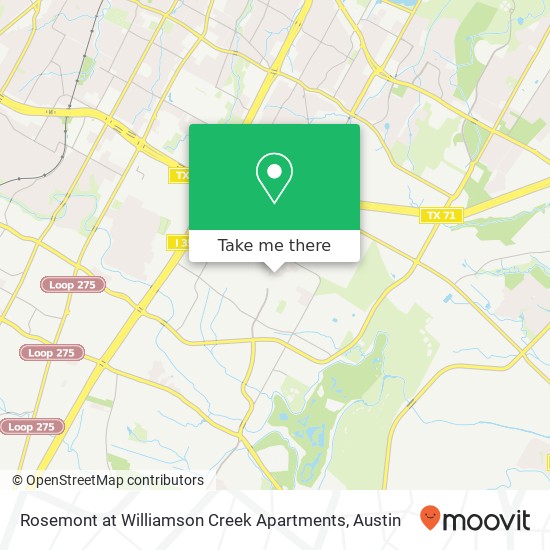 Rosemont at Williamson Creek Apartments map