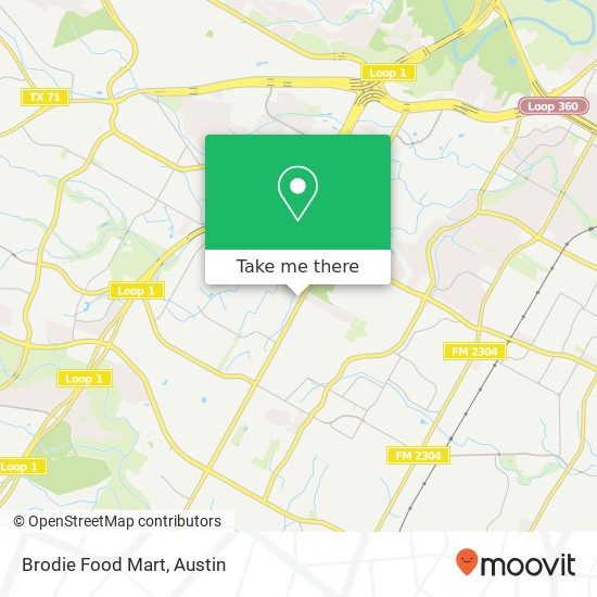 Mapa de Brodie Food Mart
