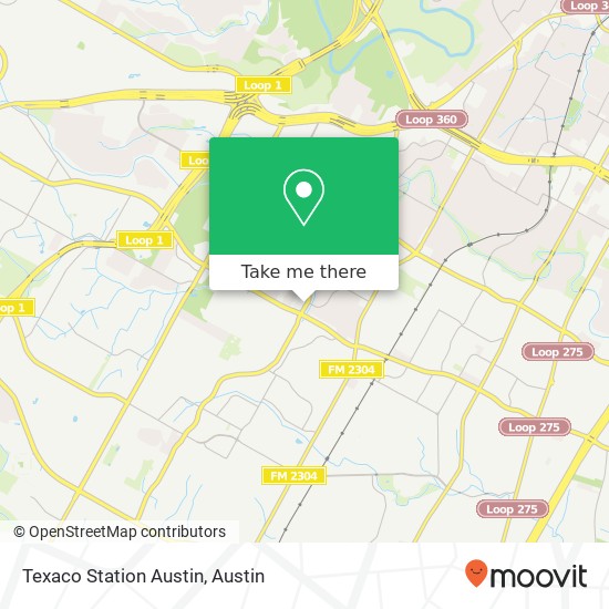 Texaco Station Austin map
