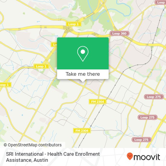 Mapa de SRI International - Health Care Enrollment Assistance