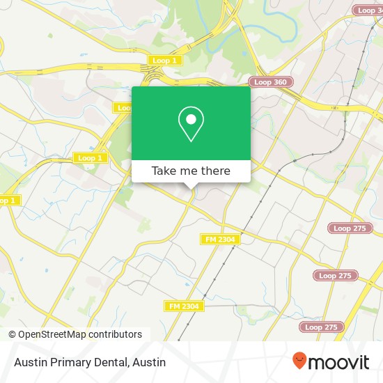 Austin Primary Dental map