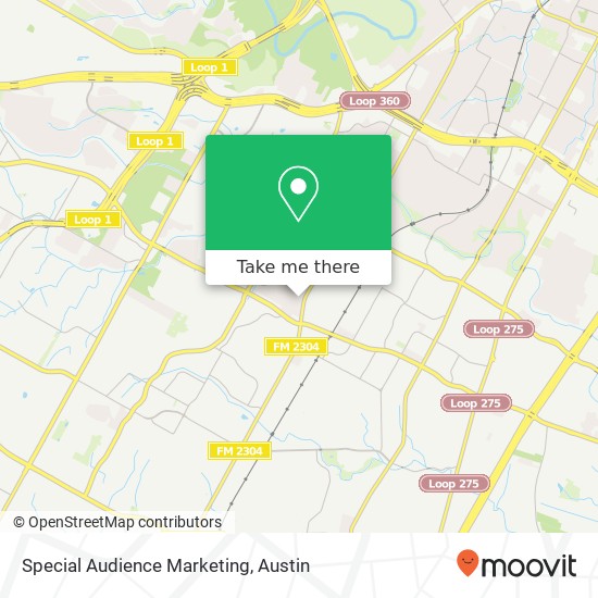 Special Audience Marketing map