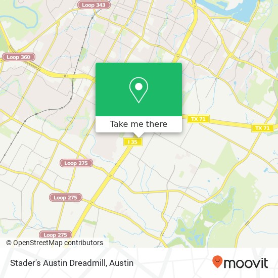 Mapa de Stader's Austin Dreadmill