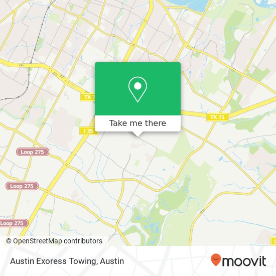 Austin Exoress Towing map