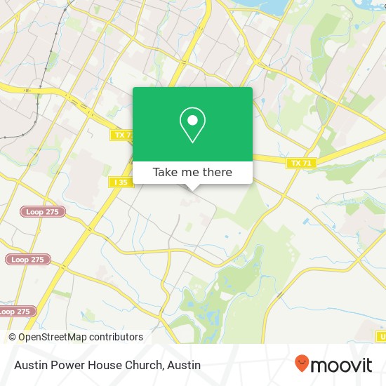 Mapa de Austin Power House Church