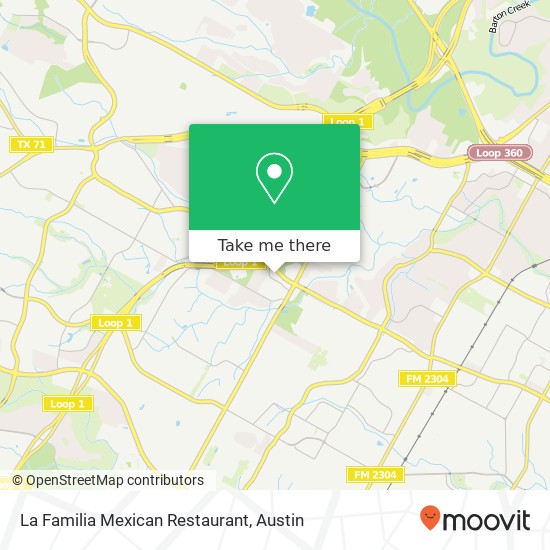 Mapa de La Familia Mexican Restaurant