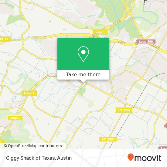Ciggy Shack of Texas map
