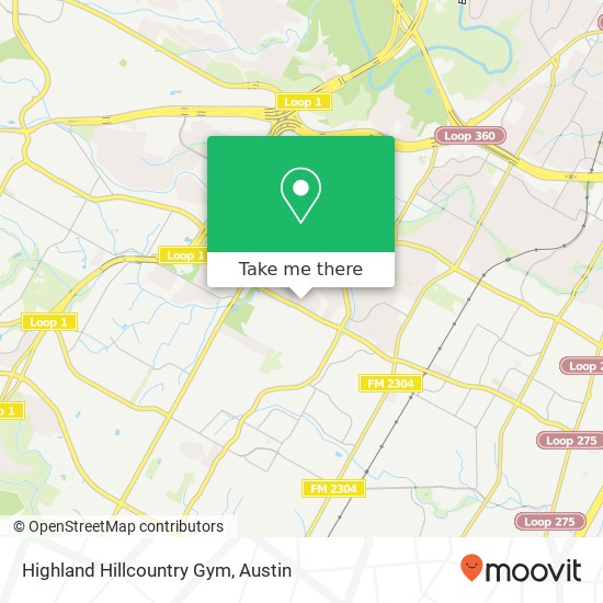 Highland Hillcountry Gym map