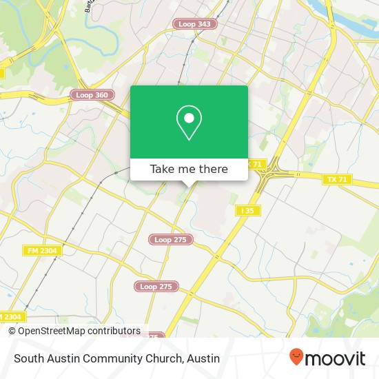 South Austin Community Church map