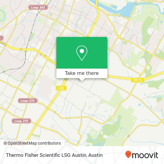 Thermo Fisher Scientific LSG Austin map