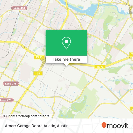 Mapa de Amarr Garage Doors Austin
