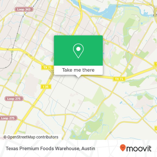 Mapa de Texas Premium Foods Warehouse