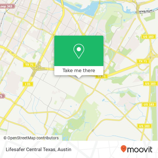 Mapa de Lifesafer Central Texas