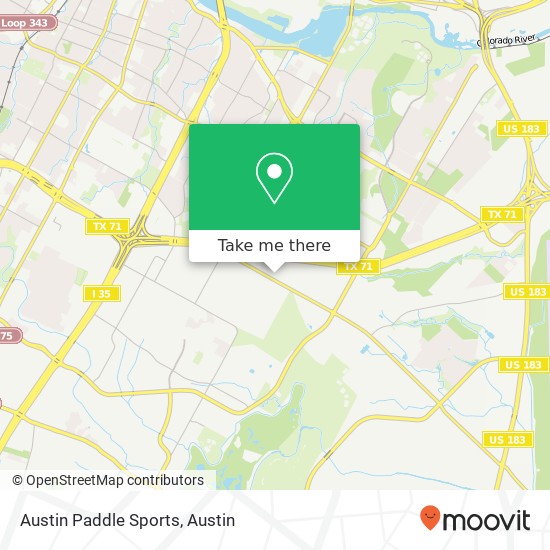 Austin Paddle Sports map