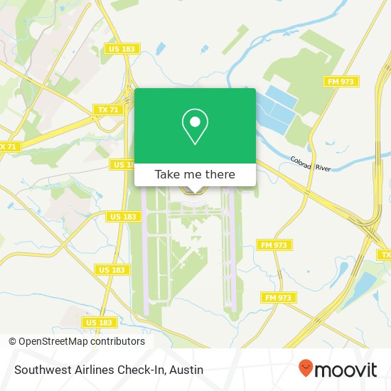 Southwest Airlines Check-In map