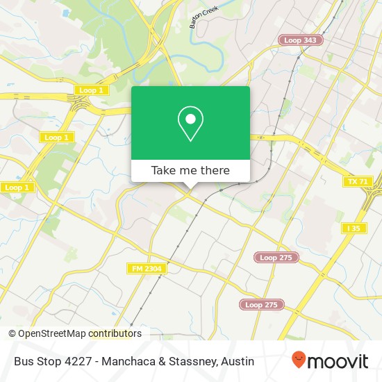 Bus Stop 4227 - Manchaca & Stassney map