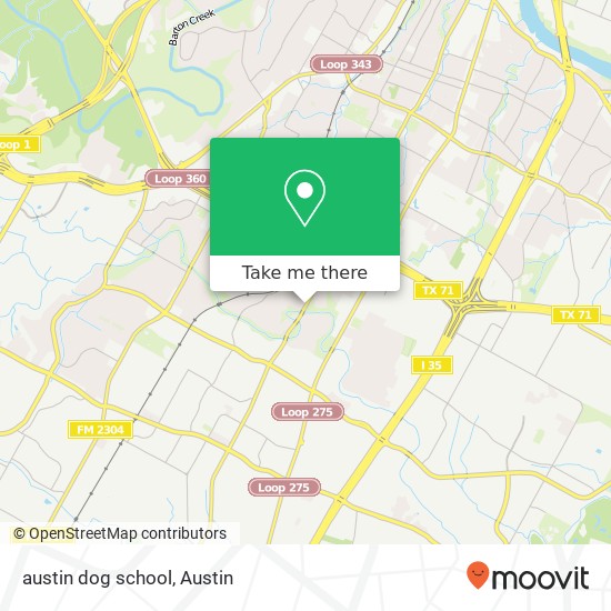 Mapa de austin dog school